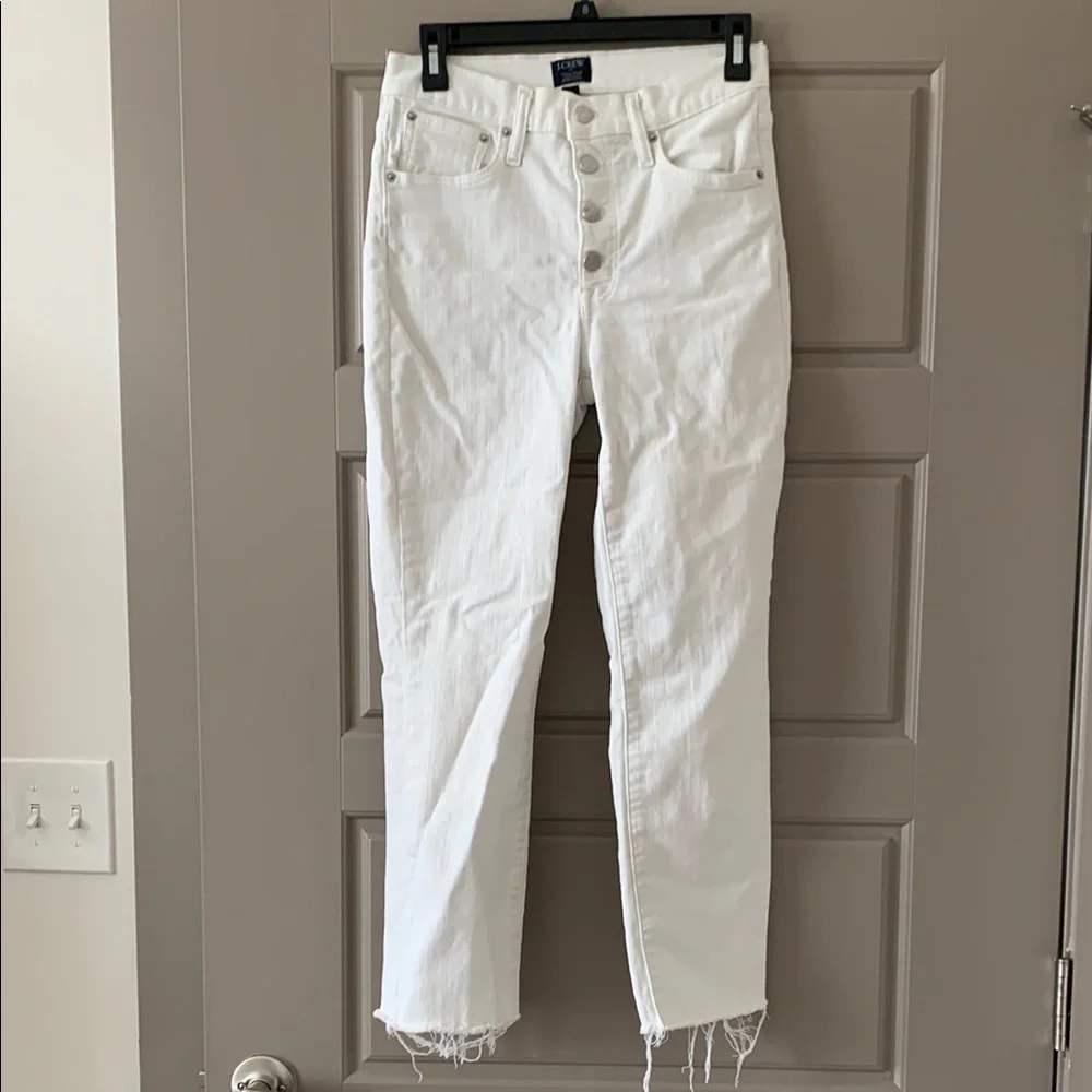 J CREW HIGH RISE VINTAGE STRAIGHT JEAN WHITE WOMENS 27